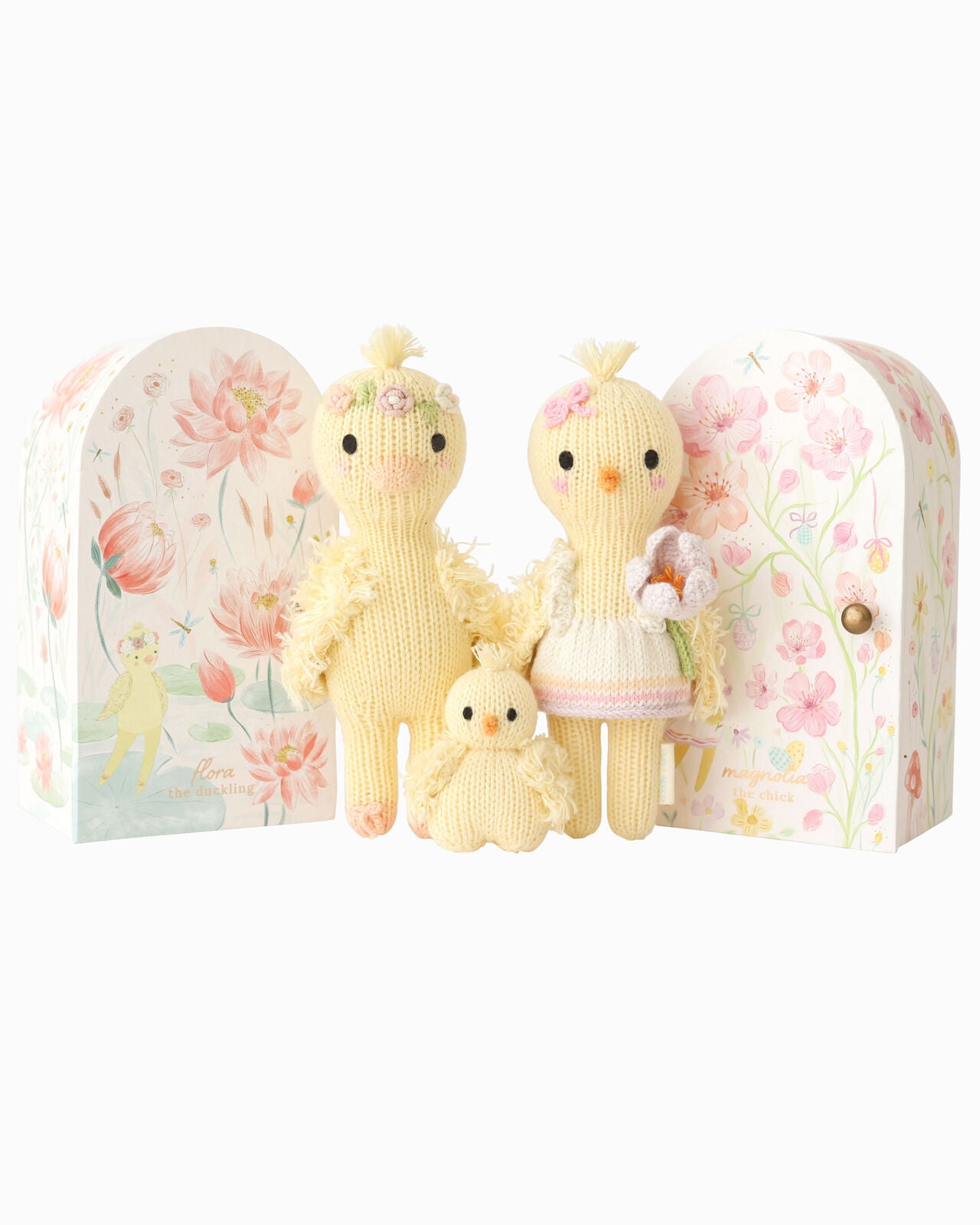 Tiny baby chick family