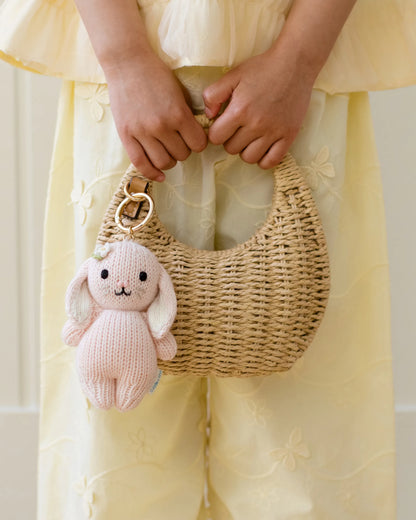 Baby bunny (rose) bag charm