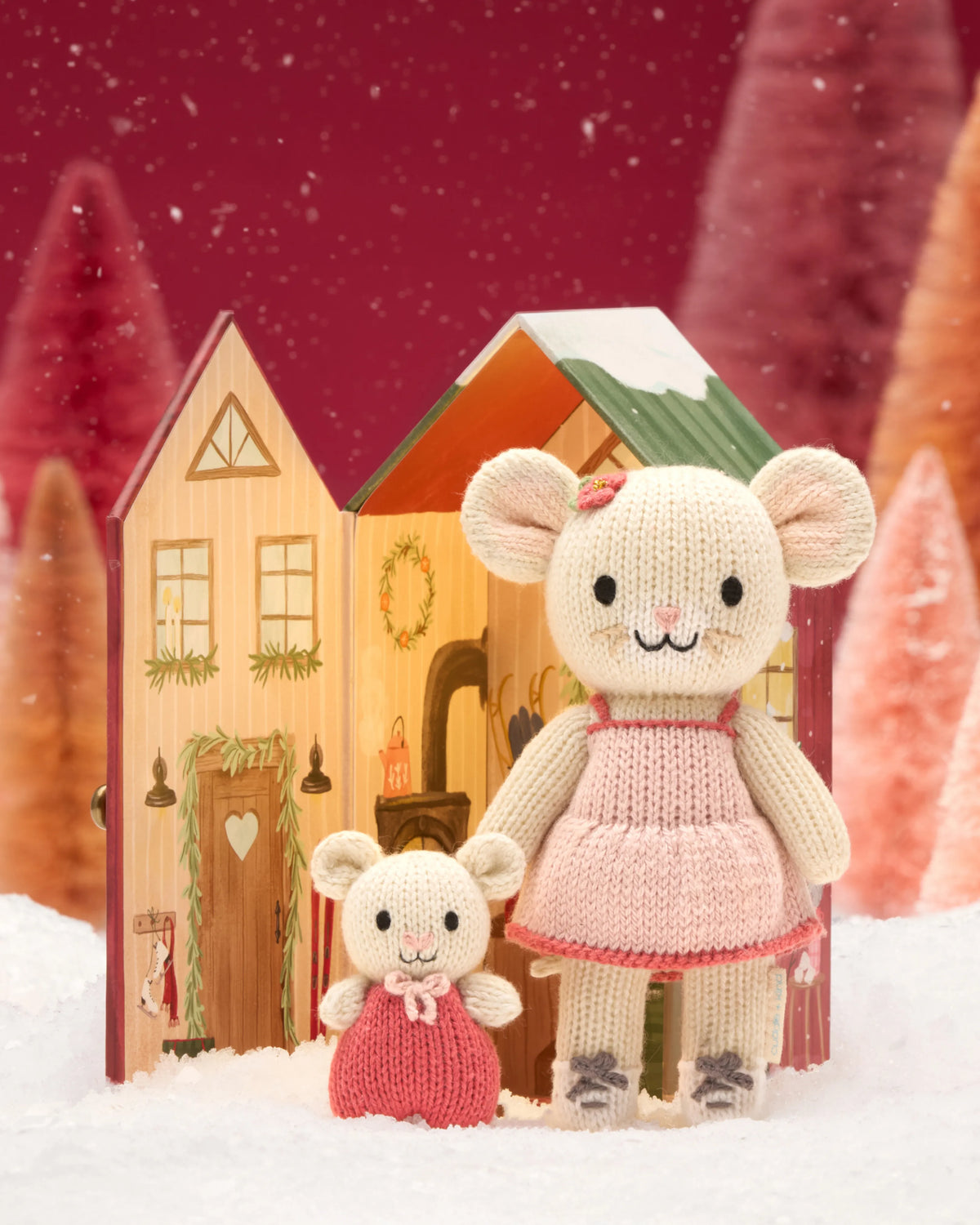 Tiny baby mouse (cranberry)