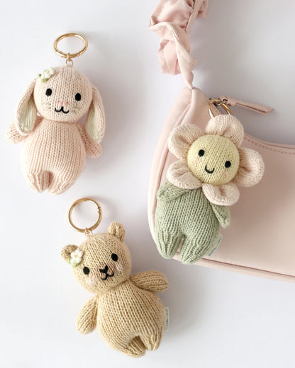 Baby bunny (rose) bag charm