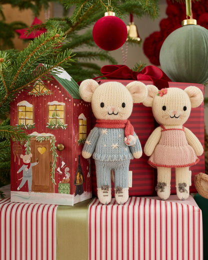 Tiny skating mice family