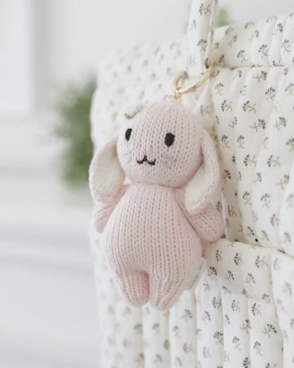 Baby bunny (rose) bag charm